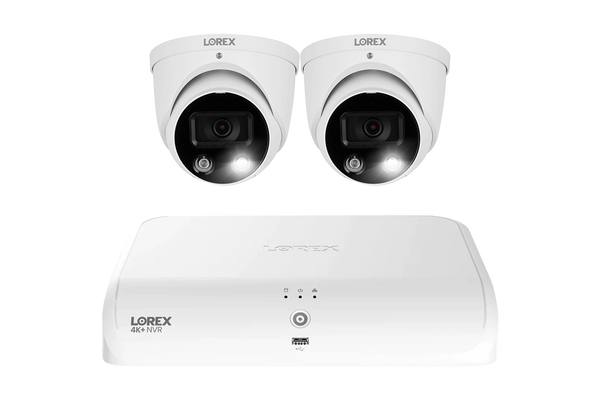 Lorex Fusion Series 4K 16 Camera Capable (8 Wired + 8 Fusion Wi-Fi) 2TB Wired System with H13 IP Dome Cameras