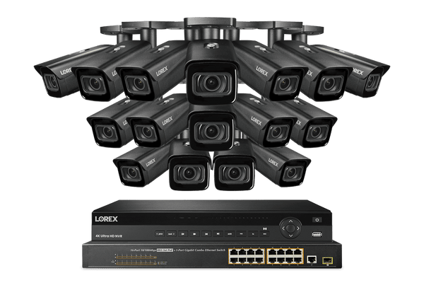 Lorex Elite Series NVR with N4 (Nocturnal Series) IP Bullet Cameras - 4K 32-Channel 8TB Wired System