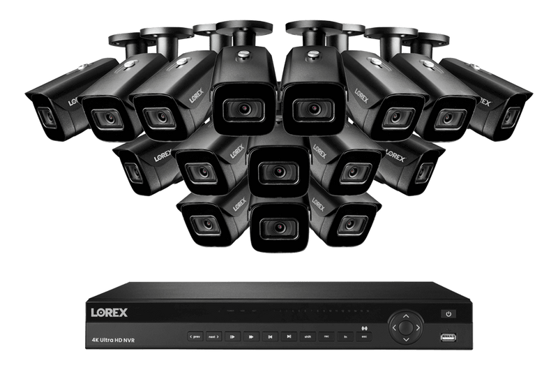 Lorex 4K (16 Camera Capable) 4TB Wired NVR System with Nocturnal 3 Smart IP Bullet Cameras with Listen-In Audio and 30FPS